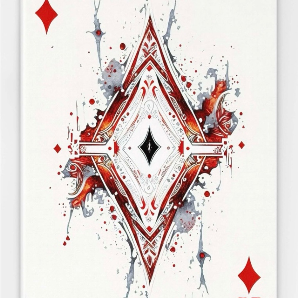 Artistic Playing Card Design Canvas